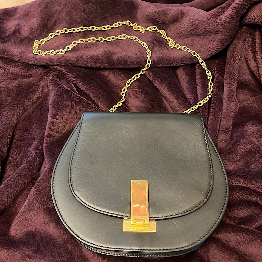 ZAC Zac Posen round patent leather crossbody bag
